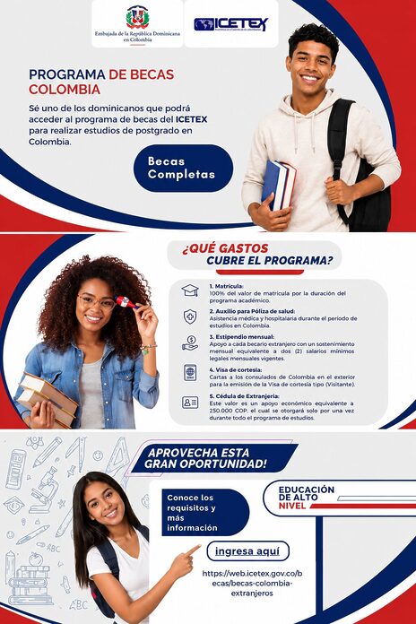 Embajada Dominicana en Colombia anuncia becas completas para ...