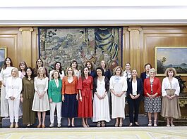 Michelle Ortiz participa en audiencia con la Reina Letizia junto a empresarias españolas