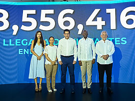 RD recibe más 8.5 millones de visitantes hasta agosto.